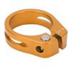 Bike Seat Post Clamp Aluminium Alloy Mountain Bike Quick Release Seatpost Collar for Cycling EnthusiastsGold