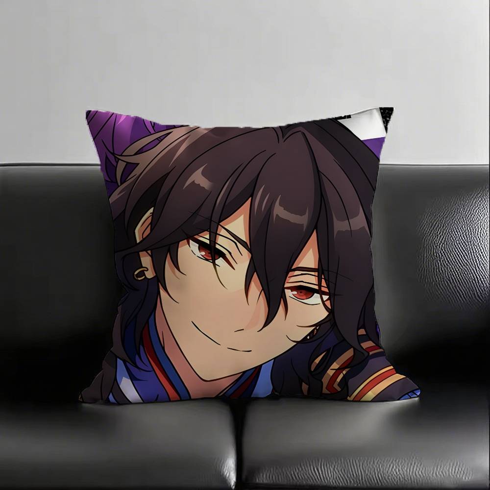 1pc Anime Ensemble Stars Knights Sakuma Rei Pillow Case Fashion Square Pillowcase Bedroom Sofa Room Ins Decoration Leisure