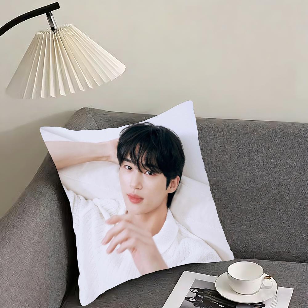 Byeon Woo-seok Cushion Cover Reversible Plush Pillow Cover – For car, sofa, bedroom, perfect as a gift.