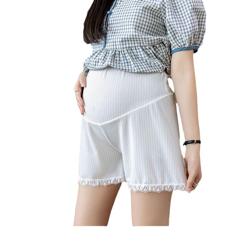 Maternity Ice Silk High-Waist Loose Pants - Summer, Adjustable, Plus Size, Anti-Exposure