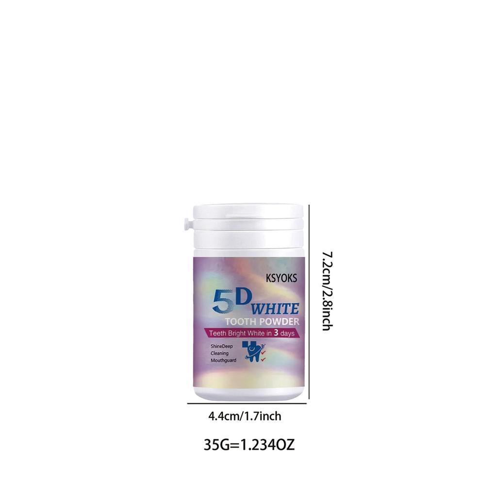 5D Bright White Tooth Powder, Deep Cleaning, Oral Protection, Bright White Teeth, Fresh Breath