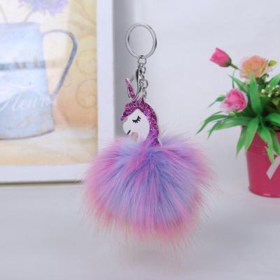 Schlüsselanhänger, niedlicher Pompon-Pelz-Auto-Schlüsselanhänger, Taschenanhänger, Schlüsselanhänger