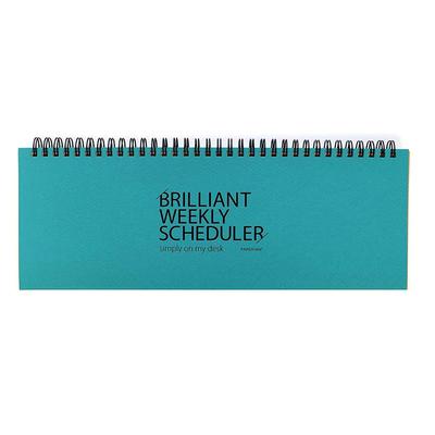 PAPERIAN Brilliant Weekly Scheduler - Wirebound Undated Weekly Planner Pad Scheduler (Μπλε)