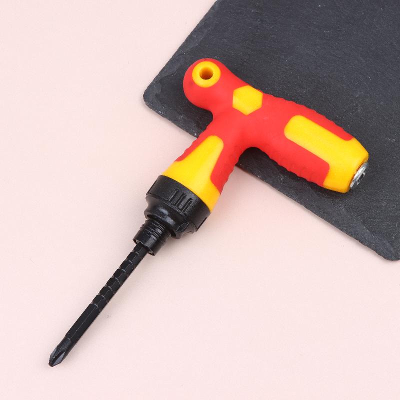 2 In 1 Household Screwdriver Home Repair Tool , Disassemble Magnetic Rotating Ratchet Screwdriver Kit For Furniture/Car/Computer