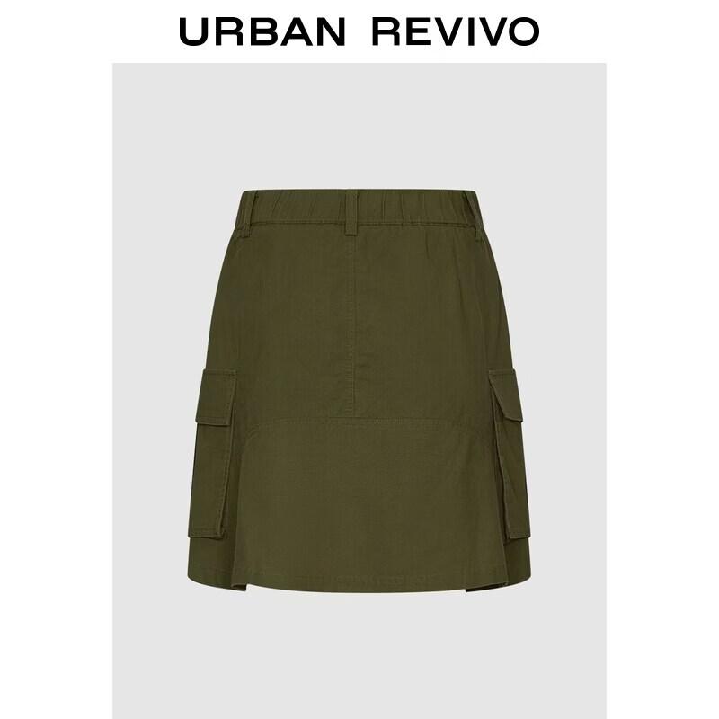UR2026 Women's Cotton Cargo A-Line Skirt