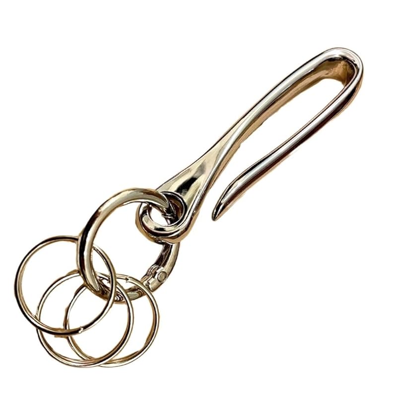 

[DAZUMA] key ring fishing hook key hook antique wallet chain vintage key ring metallic handmade Tsuribari 3 consecutive fishing trips (Silver)