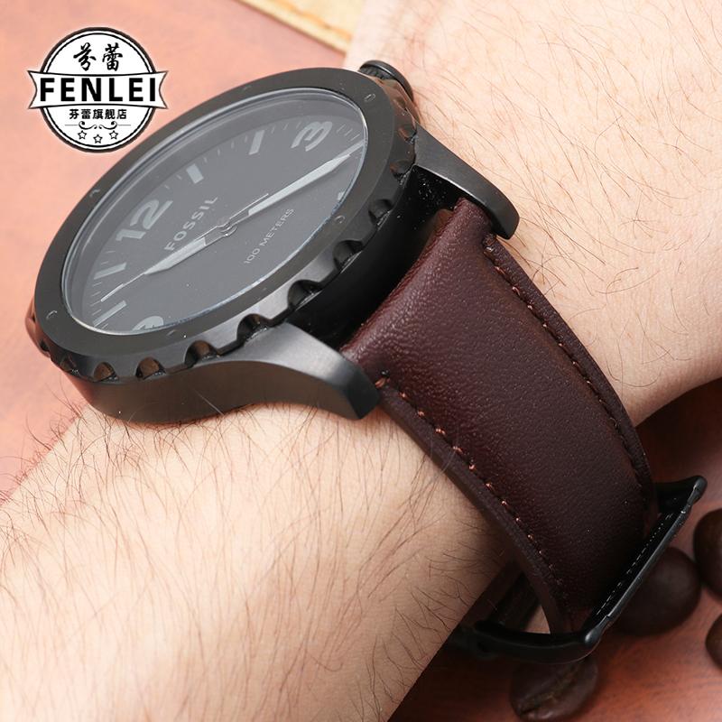 Genuine Leather 22mm Watch Strap for FOSSIL FS4835/FS5237/ME3052/FTW1114 Cowhide 20mm Watch Band Replace Waterproof Bracelet Men