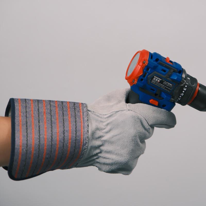 Heat-Resistant Leather Welding Gloves: Anti-Scald, High Temperature Protection