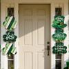 Irish Festival Decoration Wood Shamrock Door Sign Hanging Ornament for Front Door Mantels Tree Holiday Party Decoration