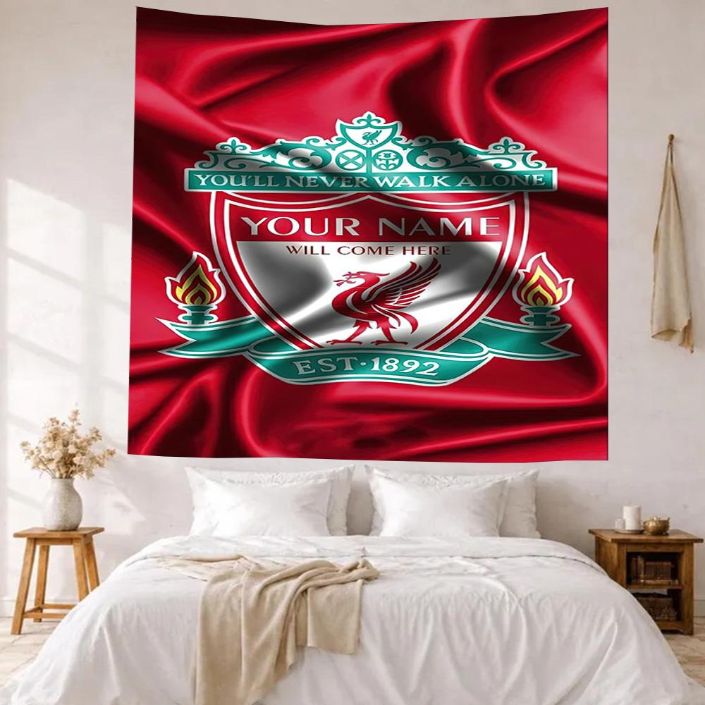 Liverpool Football Club Wall Decor Tapestry Art For Pet Memorial Birthdaywedding Party Backdrop Family Gift
