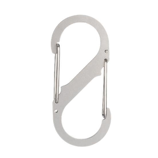 

S-образная подвесная пряжка из алюминиевого сплава, небольшой карабин, противоугонный двойной карабин, мини-запирающий карабин M серебряный