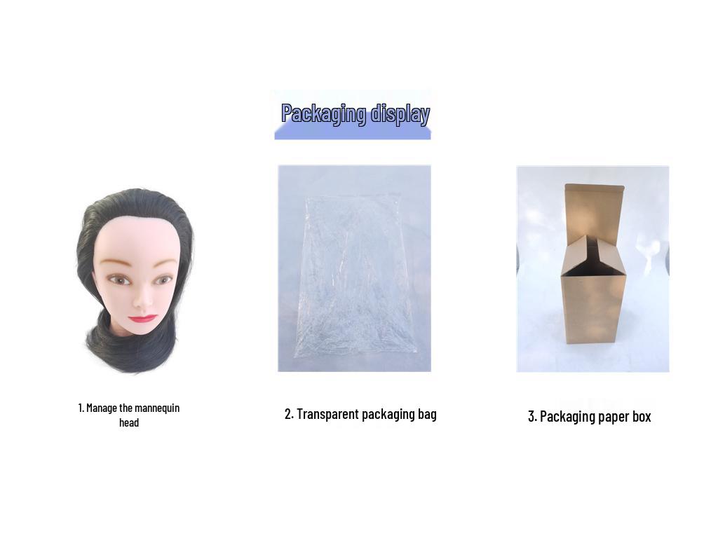 Flecht- und Styling-Mannequinkopf mit gerader Ponyfrisur – Permierbar, Färbbar und Ideal für Friseur- und Schnittübungen