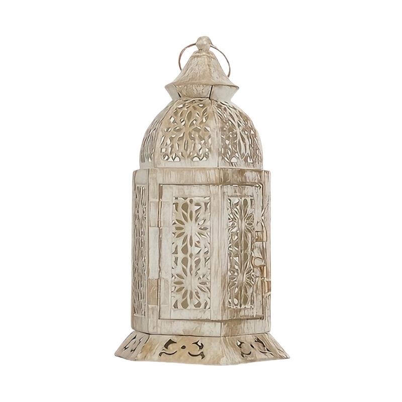 Retro Iron Candle Stand with Accessible Front Enhancing Holiday Celebration and Living Room Ornament Candle Stand