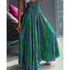 Dames Mode Bandanna Swing Hoge Taille Maxi Rok Streetwear Boho Vintage Casual Lange Rokken
