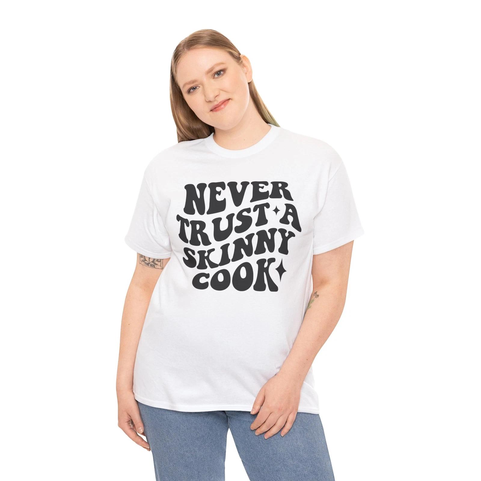 Never trust a skinny cook Shirt – I Love to Cook Kitchen Culinary Chef Tee M