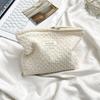Cute Makeup Bag for Women Portable Cosmetic Organizer with Zipper Travel Toiletry Bag for Brushes Lipstick, Cushion
