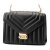 Michael Kors MK Whitney Letter Logo Chain Shoulder Bag Women shoulder bag Black 35R4GWHL6U-BLACK
