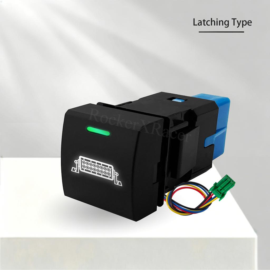 12V Car Push Switch LED DRL Fog Light Radar Lock Seat Heater ON-OFF for Toyota LandCruiser 300 Prado 150 Corolla Rav4 Camry 70