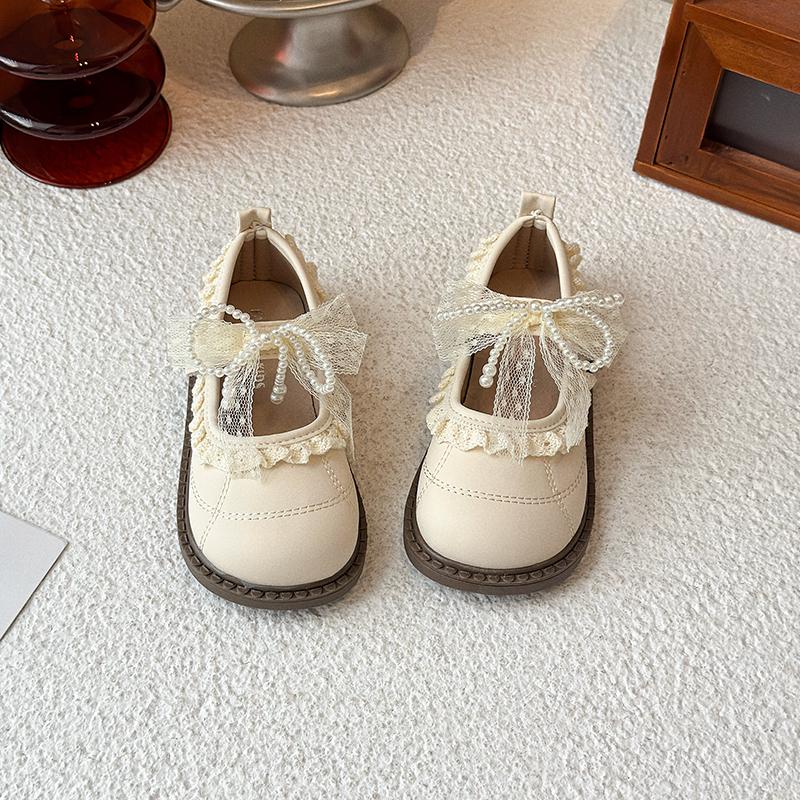 

Children Leather Shoes Spring Autumn Girls Dress Flat Shoes for Princess Sweet Wedding Party Elegant Kids Causal Bowknot Shoes 24