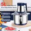 5L Large Capacity Electric Meat Grinder Vegetable Slicer Food Processor Multifunctional for Home Use Baby Food Maker
