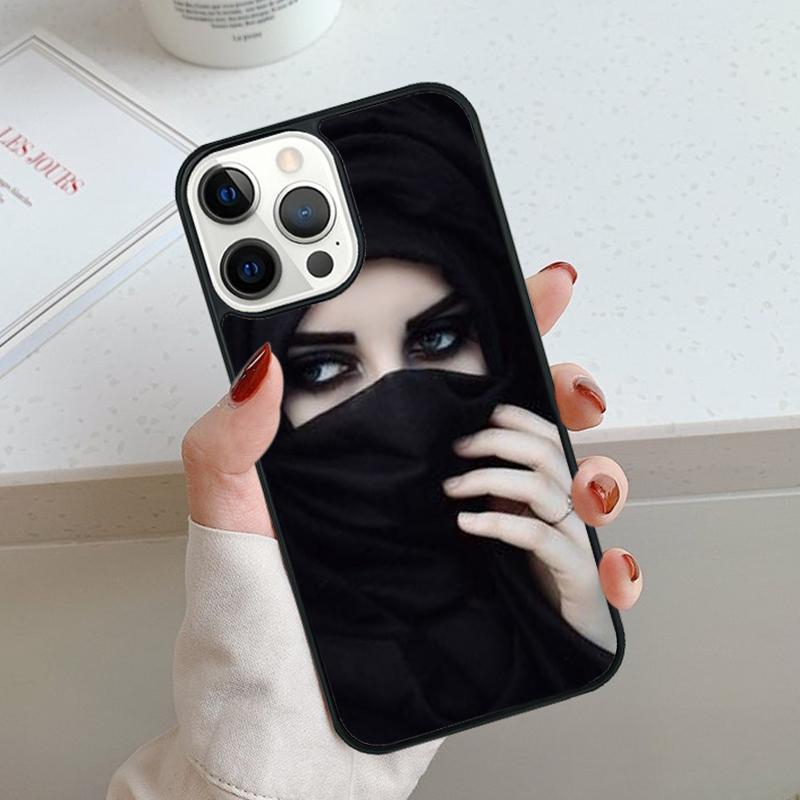 Arab Woman With Niqab Face eye Phone Case For iPhone 17 Air 11 12 13 14 15 16 Pro Max Cover For iPhone 17 Air Max Plus