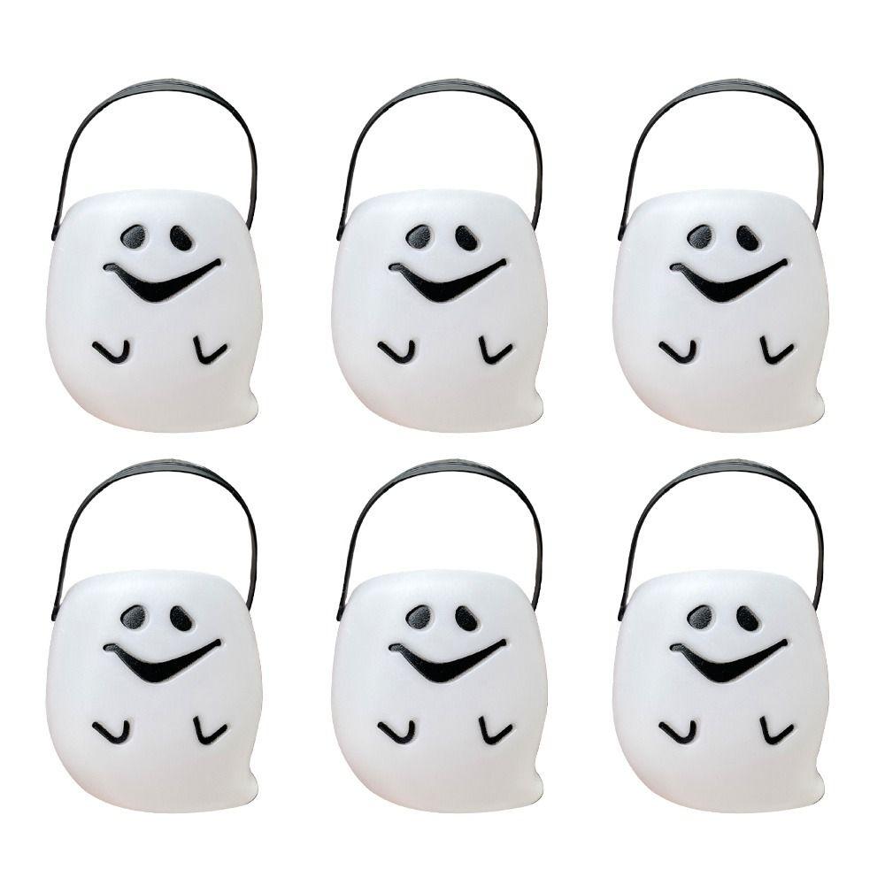 6PCS Set 6cm Size Halloween Pumpkin Jar With Lid Pumpkin Lantern  Home Decoration