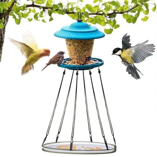 Vogelfutter-Fangschale, universeller Vogelfutterspender-Aufsatz, Hängerahmen-Plattform für Kolibri-Futterspender, Bienenfutterspender, Gartenzubehör