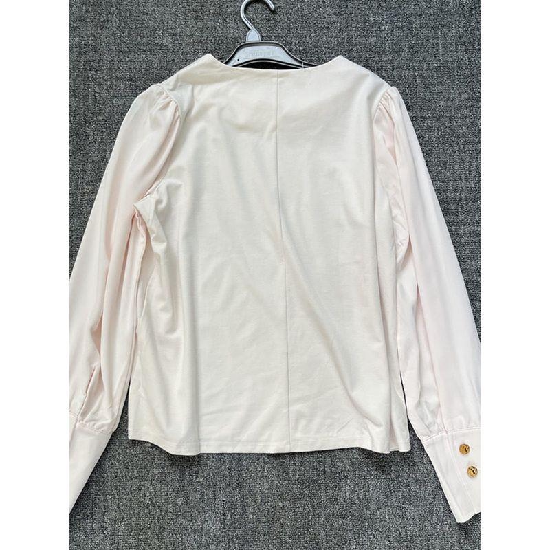 Surplus Stock from Foreign Trade, European Style Patchwork Autumn New Women's Long-Sleeve Pullover Shirt T-Shirt, Round Neck, Loose Fit