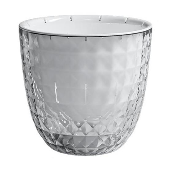 Yousheng Self Watering Flowerpot Visible Double Layer Planter with Wick Rope Self Watering Plant Pot for Indoor Plants Orchids Herbs