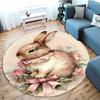 Easter Bunny Round Rug Soft Thickened Kitchen Floor Mat Waterproof Non-slip Oil-proof Floor Mat Runner Rug
