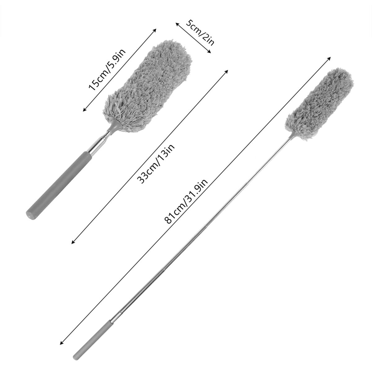 

Long Handle Microfiber Duster Extendable Feather Duster Cleaning Kit with 30 to 100 Pole Reusable Bendable Washable