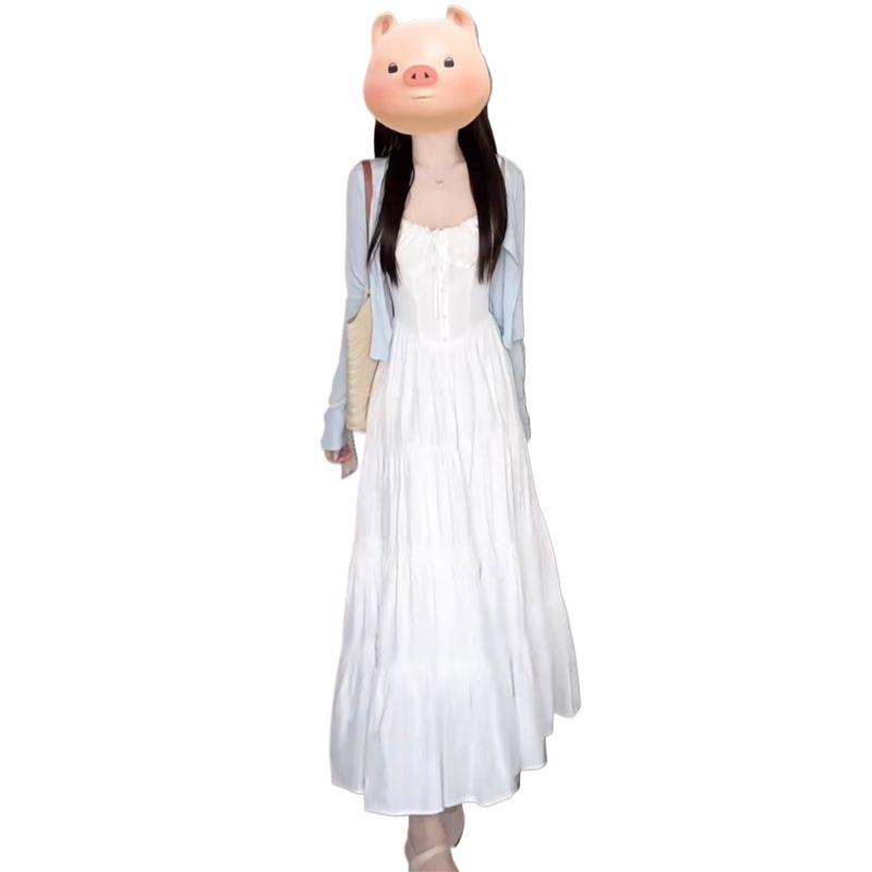 White Moonlight French-Style Beach Slip Dress