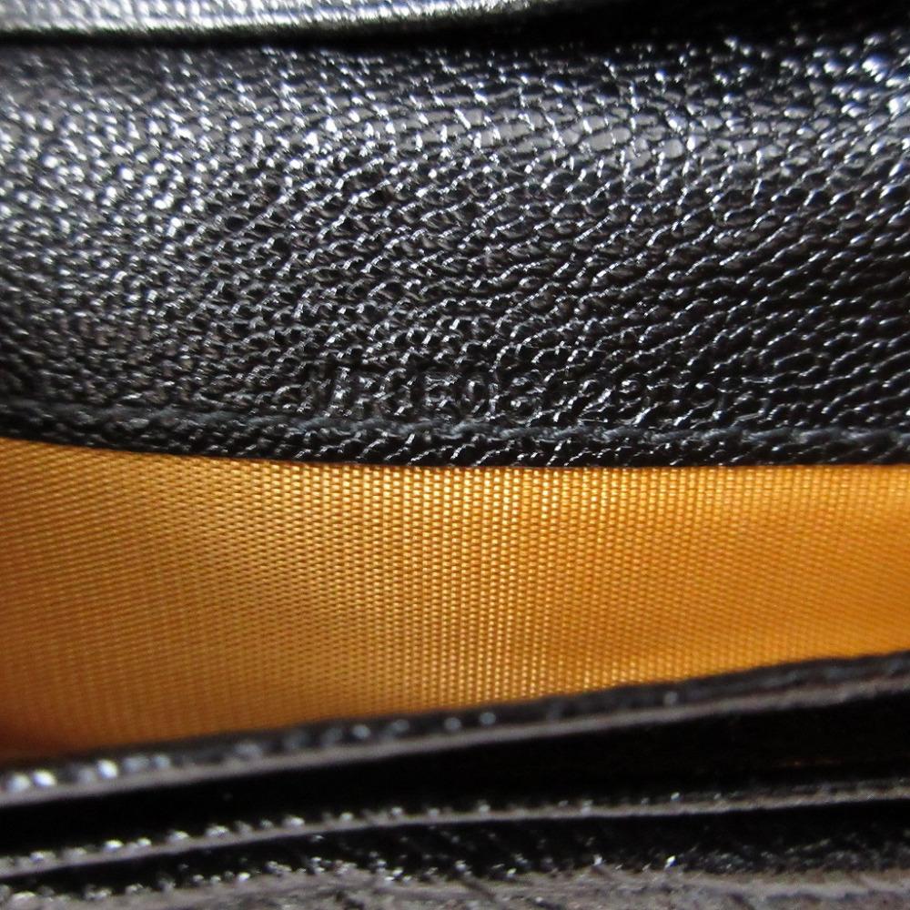 Used AUTHENTIC BVLGARI Long wallet Doppio tondo long wallet Black Leather