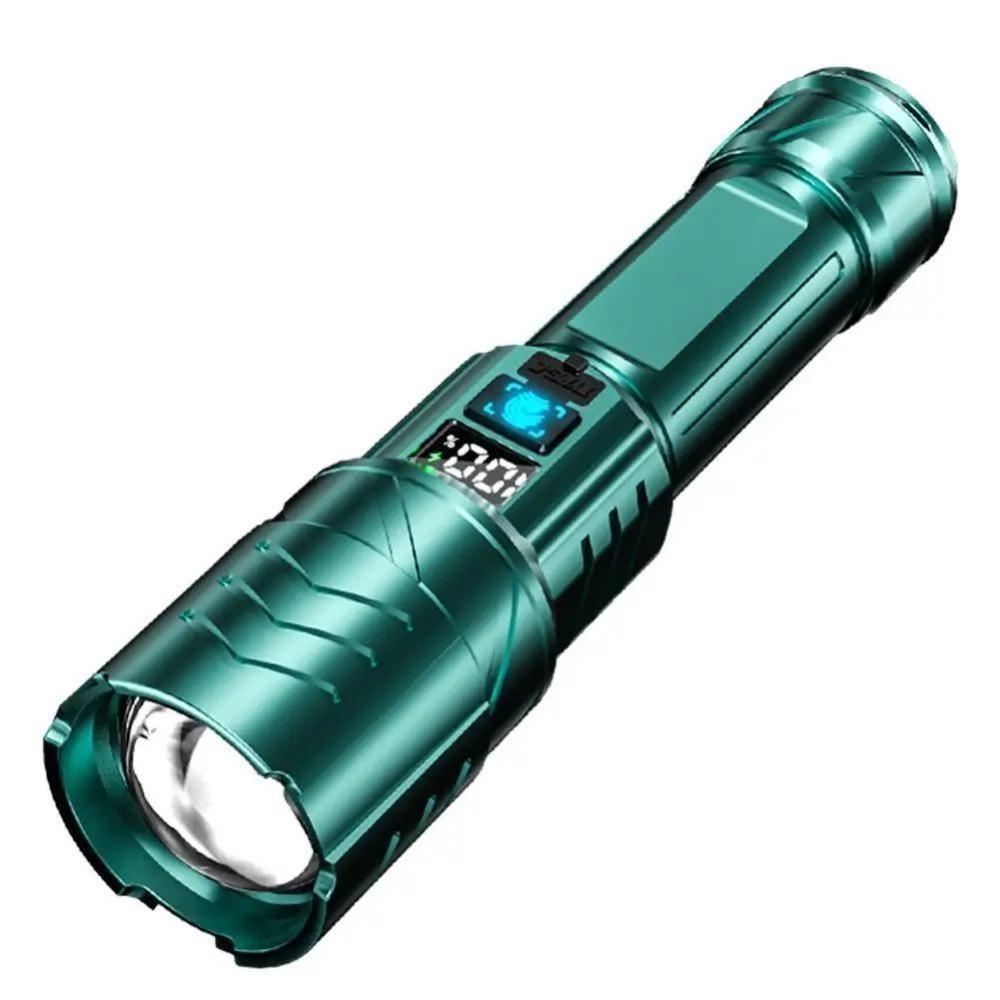 

5000mah Led Ultra-long Distance Flashlight Telescopic Zoom Usb Rechargeable Torch Work Light Running Fishing Light For Emergency