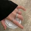 3PCS Fashion Luxury Zircon Rings for Women Men Simple Elegant Adjustable Opening Wedding Ring Set Party Jewelry Gifts
