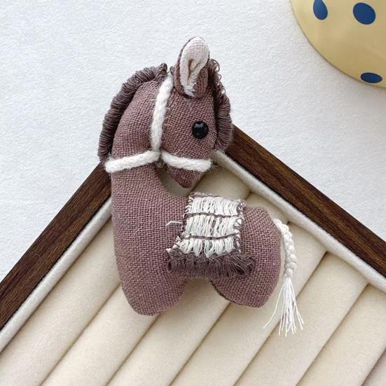 Stuffed Mini Horse Doll Cute Handcrafted Tiny Horse Miniature Stuffed Horse DIY Craft Accessory for Backpack Charm Keychain Brooch Party Favors