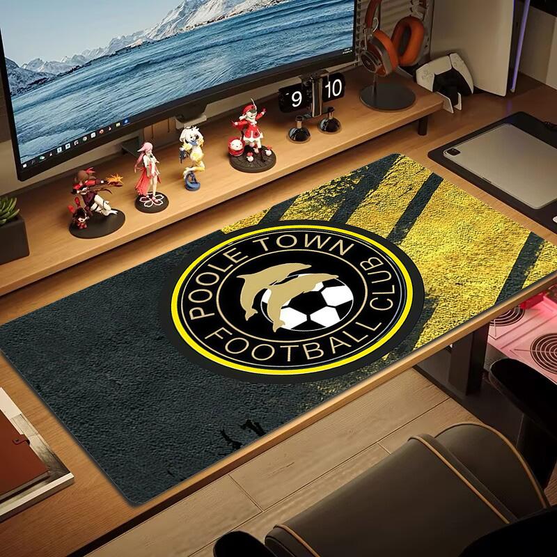 Poole Town Football Club Print  Cushion Non-slip Laptop Tablet Big Mousepad XXL Mat Mini PC Playmat With Lock Edge