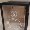 Wooden Money Saving Jar Container Portable Large Capacity Lockable with Piggy Bank for Adults ,