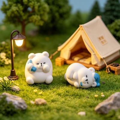 Yousheng 60 Pcs Mini Resin Polar Bear Figurine Tiny Little Arctic Animal Statue Small Polar Bear Penguin Miniature Figures for DIY Crafts Micro