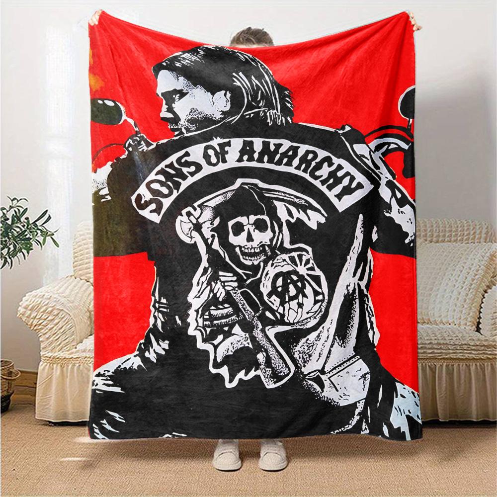 1pc Sons of Anarchy Throw Blanket Soft Flannel, Cozy All Season Polyester Perfect for Home, Office