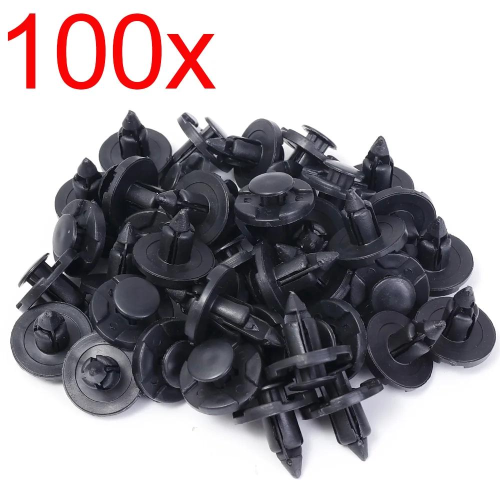 8mm Plastic Rivet Fastener Bumper Clip Auto Retainer Screw Fender for Honda Car Door Front and Rear Bumper Fasteners