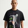 Men's Sportswear T Shirts Men's Black Crew Neck Moderate