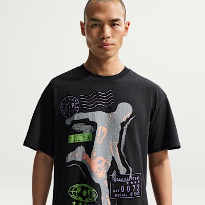 Nike Sportswear T Shirts Men s Black Crew Neck Moderate M