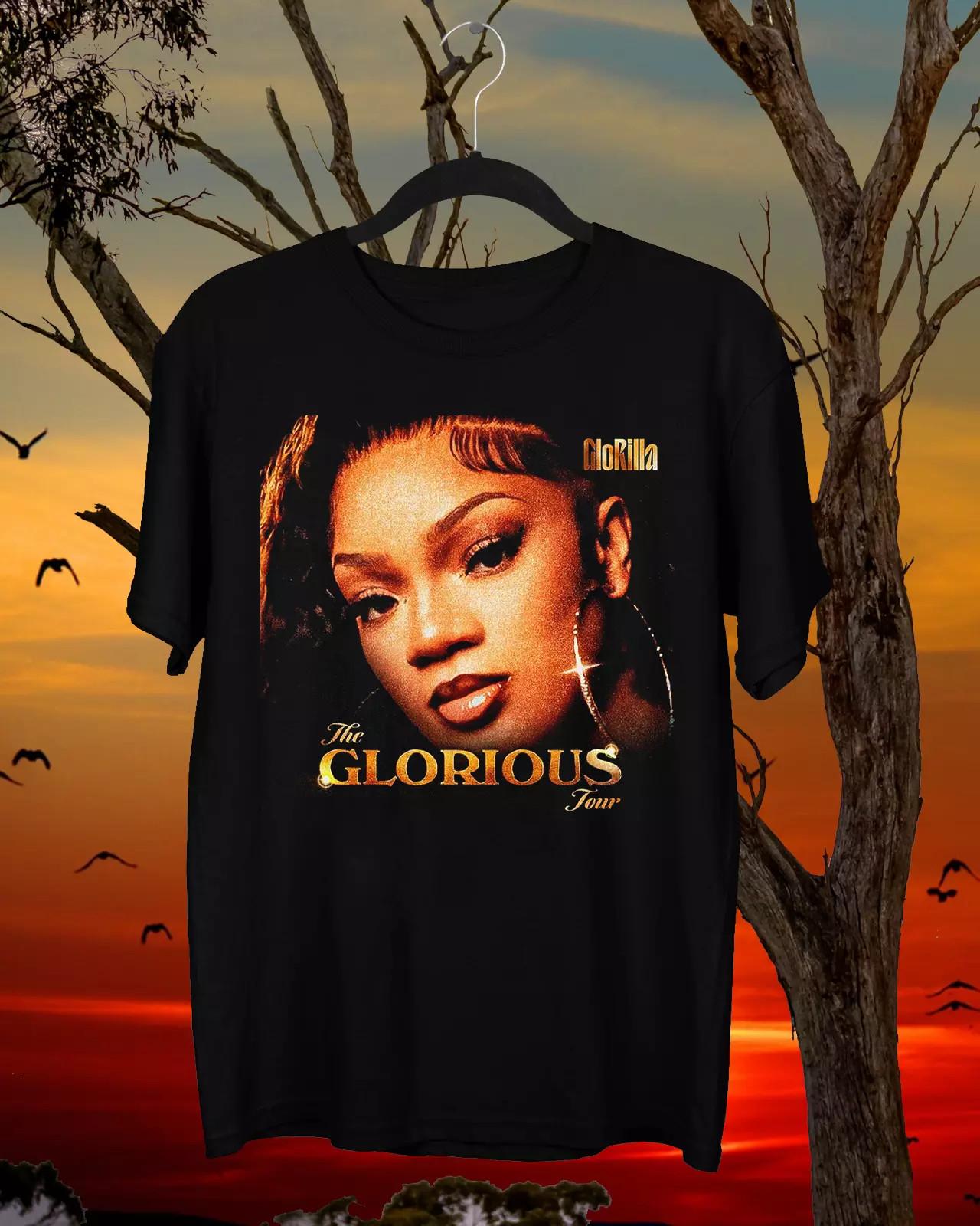 GloRilla Tour 2025 The Glorious Tour Black All Size Gift T-Shirt XL
