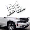 Chrome Front Bumper Side Vent Cover Trim Bezel Compatible for Chevy Silverado 1500 - - Exterior Decorative Molding