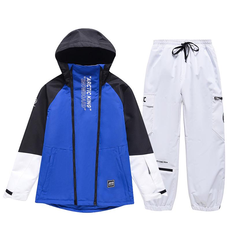 Unisex Winter Ski Suit: Windproof, Water-Repellent Jacket and Pants for Outdoor Snowboarding and Skiing.