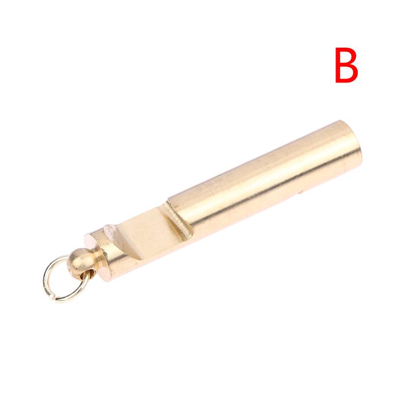 Kluczówka z mosiężnym gwizdkiem Wisiorek Outdoorowy Survivalowy Przenośny Jednorurowy Wybuchowy Wysokiej Częstotliwości Wysokotonowy Gwizdek