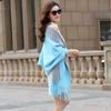 Shawl solid color sweater with sleeves double-sided knitted thick tassel scarf autumn and winter cape cardigan jacket
