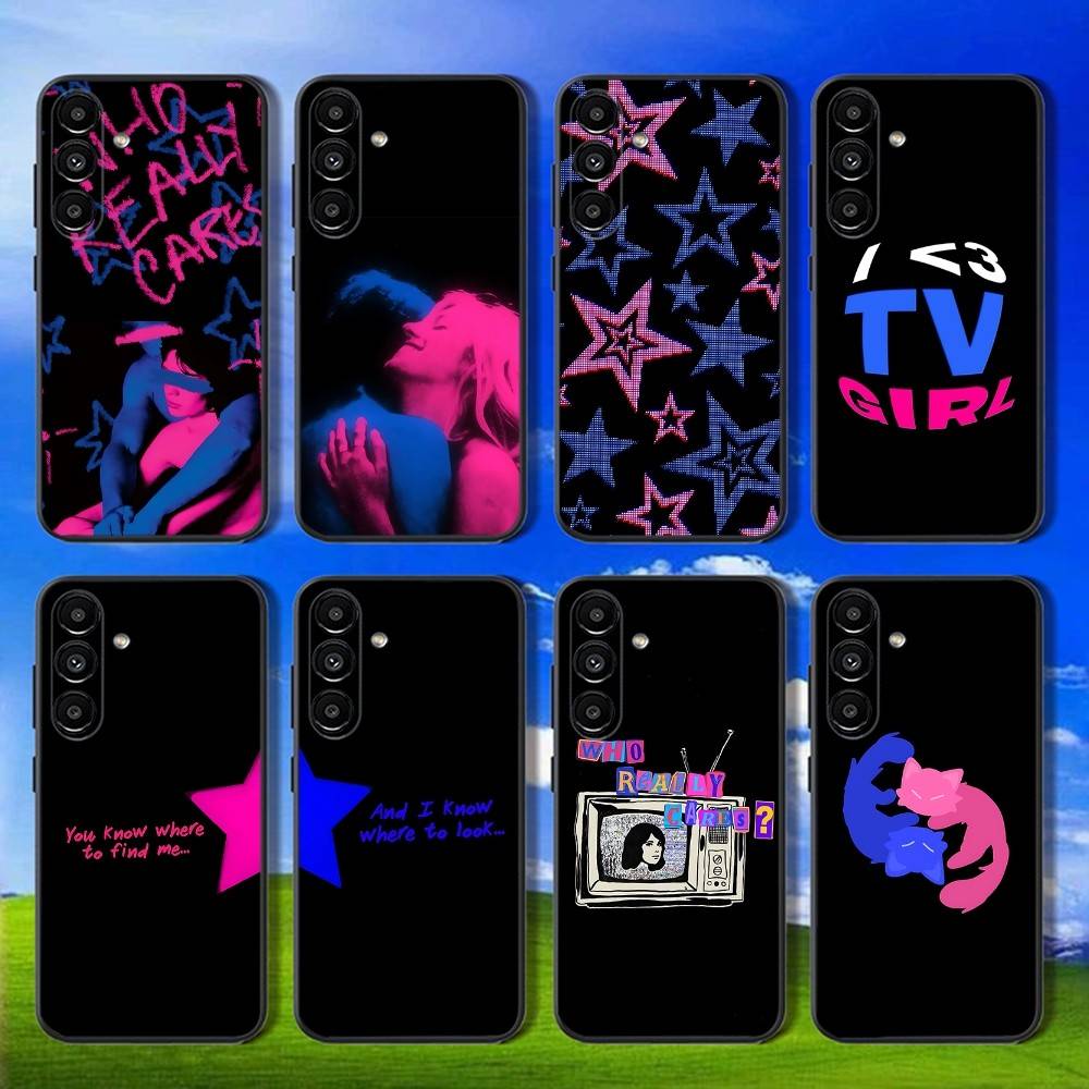 T-TV Girl Band Phone Case For Samsung Galaxy A13,A21s,A22,A31,A32,A52,A53,A71,A80,Soft Black Shell