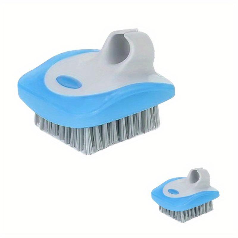 1 PC/2PCS Multi Purpose Vegetable Brush Set Plastic Handle,Non Electric Reusable Fruit and Potato Scrubber with Medium Firmness Bristles,Silicone Edge